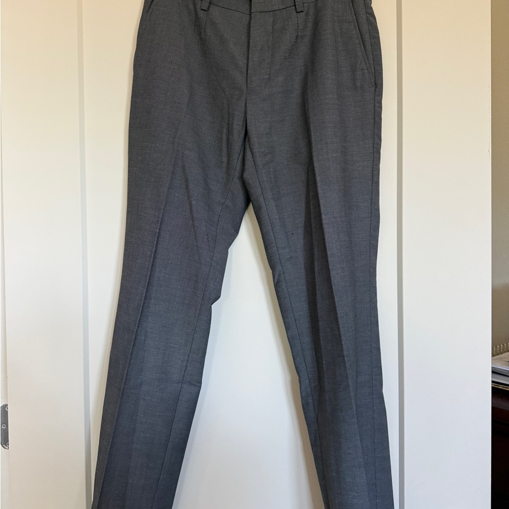 H&M Black and Gray Regular Fit Dress Pants